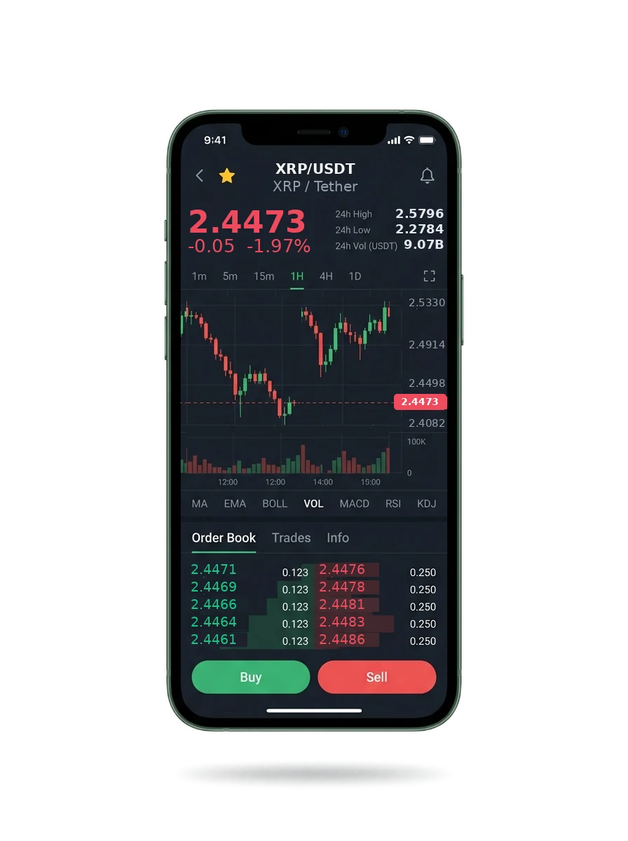 Mobile app screen showing a portfolio summary and a message thread with an account manager
